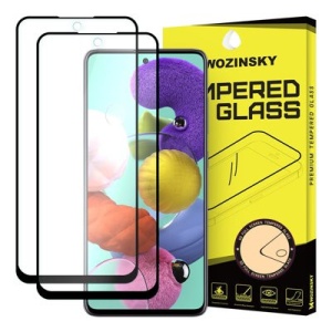 Sticla securizata Samsung Galaxy A51- Wozinsky Full Glue , Full Coveraged x 2-margine neagra - Img 1