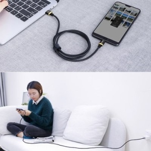 Cablu de date Baseus Purple Gold USB / USB-C Cable SuperCharge 40W- 2 M-Rosu - Img 7