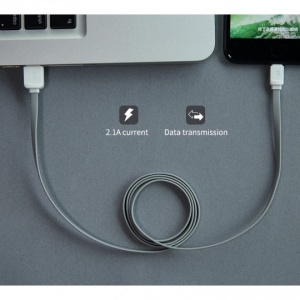 Cablu de date ROCK MICRO-USB 1M Gri - Img 4