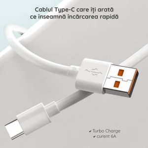 Cablu de date Xiaomi Mi cu incarcare rapida - USB Type C ,6A Bulk - Img 7