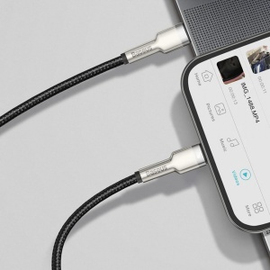 Cablu USB-C to Lightning- Baseus Cafule Metal Series , 20 W, 2m - Img 5