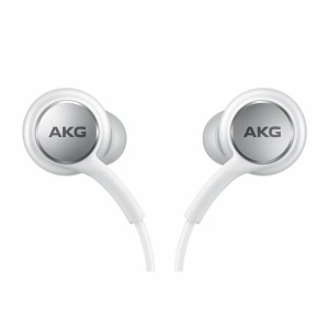Casti Samsung cu fir , AKG , microfon , mufa USB type C albe