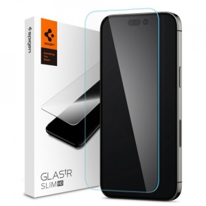 Folie sticla securizata iPhone 14 Pro Max Spigen Glas.TR Slim Clear