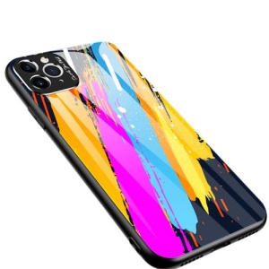 Husa Iphone 11 PRO MAX -Color Glass-cu sticla securizata- pattern 3 - Img 1