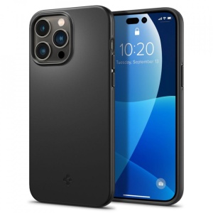 Husa iPhone 14 Pro - Spigen Thin Fit -Black - Img 1