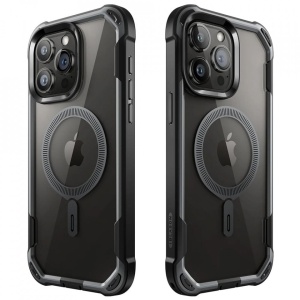 Husa iPhone 15 Pro Max i-Blason Ares Magsafe transparenta margini negre - Img 2