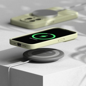 Husa iPhone 15 Pro Max Ringke Silicone Magnetic Magsafe Sunny Lime - Img 7
