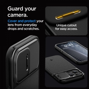 Husa iPhone 15 Pro Max Spigen Optik Armor Magsafe Neagra - Img 3