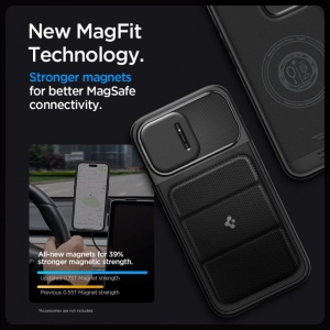 Husa iPhone 15 Pro Spigen Optik Armor Magsafe Neagra - Img 5