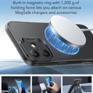 Husa iPhone 16 Plus ESR Zero HaloLock Frosted Black - Img 2