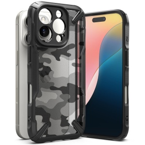 Husa iPhone 16 Pro Max - Ringke Fusion X Camo Black - Img 1