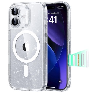 Husa iPhone 17 Classic Hybrid HaloLock cu MagSafe de la ESR transparenta / glitter - Img 1