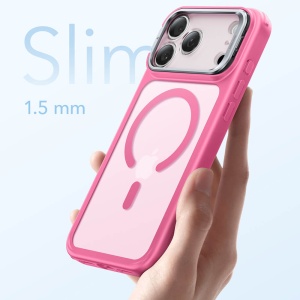 Husa iPhone 17 Pro Classic Hybrid HaloLock Kickstand cu MagSafe de la ESR Frosted Pink - Img 7