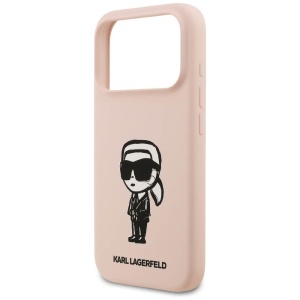 Husa iPhone 17 Pro Karl Lagerfeld Silicone Sketch & Logo Pink Karl - Img 2