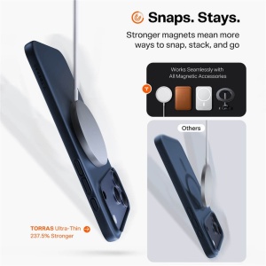 Husa iPhone 17 Pro Max Torras SlimFit MagSafe Series navy blue - Img 7