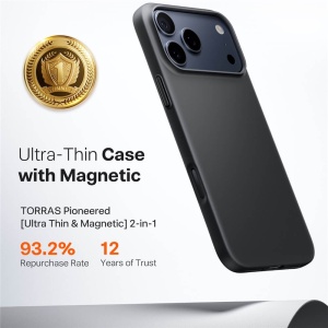 Husa iPhone 17 Pro Max Torras SlimFit MagSafe Series neagra - Img 6