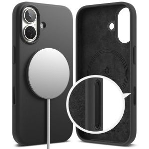 Husa iPhone 17 Ringke Silicone Magnetic Magsafe Neagra - Img 2