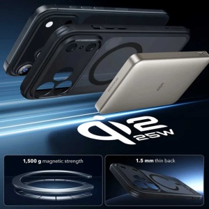 Husă iPhone 18 Pro ESR Classic Hybrid HaloLock Frosted Black - Img 5