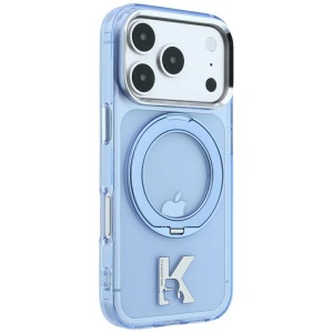 Husă iPhone 18 Pro Max - Karl Lagerfeld - HC IML Ring Stand MagSafe Kameo Metal - Blue - Img 4