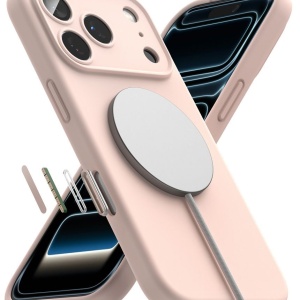Husă iPhone 18 Pro Max - Ringke - Silicone MagSafe - Pink Sand - Img 7