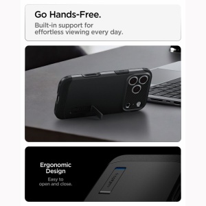 Husă iPhone 18 Pro Max Spigen Tough Armor neagra - Img 6