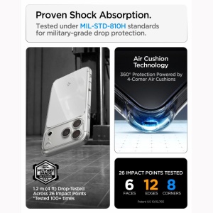 Husă iPhone 18 Pro Max - Spigen - Ultra Hybrid T MagSafe - Glossy White - Img 6