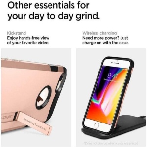 Husa Iphone 8 -Spigen Tough Armor -Blush Gold - Img 7