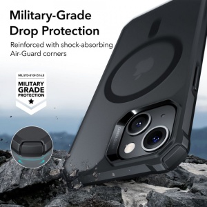 Husa Magsafe ESR - Air Armor HaloLock pentru iPhone 14 Pro Max transparenta margini negre - Img 5