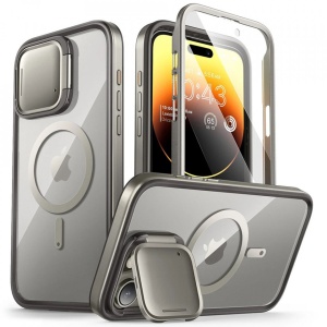 Husa pentru iPhone 15 Pro Max i-Blason Shield Mag Case Titan Gray - Img 1