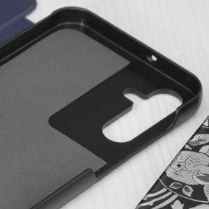 Husa Samsung Galaxy A15 -Eco Leather View Case albastru inchis - Img 3