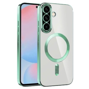 Husa Samsung Galaxy A17 Magsafe Luxury Crystal transparenta /verde deschis