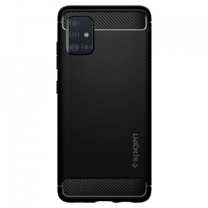 Husa Samsung Galaxy A51- Spigen Rugged Armor -Negru Mat - Img 4