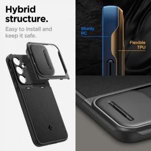 Husa Samsung Galaxy A55 Spigen Optik Armor neagra - Img 2