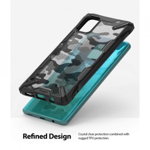 Husa Samsung Galaxy A71 - Ringke Fusion X- Camo Black - Img 5