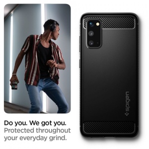 Husa Samsung Galaxy S20 - Spigen Rugged Armor -Neagra - Img 5