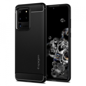 Husa Samsung Galaxy S20 Ultra - Spigen Rugged Armor -Neagra - Img 1