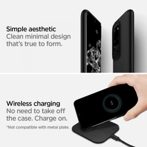 Husa Samsung Galaxy S20 Ultra- Spigen Thin Fit -Black - Img 8