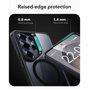 Husa Samsung Galaxy S26 Ultra Classic Hybrid HaloLock cu MagSafe de la ESR transparenta / negru - Img 3