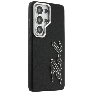 Husa Samsung Galaxy S26 Ultra Karl Lagerfeld Full Wrapped Grained Leather with Signature Resin Logo neagra - Img 2