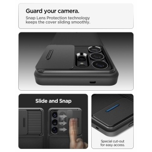 Husa Samsung Galaxy S26 Ultra Spigen Optik Armor Neagra - Img 5