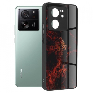 Husa Xiaomi 13T Pro / 13T - Printing Glass Red Nebula