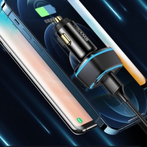 Incarcator auto Usams Car Charger C24 Tripple Port : 2xUSB-A, 1xType-C, PD, 80W, 3.25A - Img 3