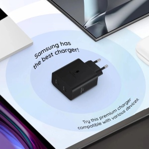 Încărcător Samsung 50W EP-T5020XBE, 2x USB-C, cablu Type-C inclus, negru - Img 7