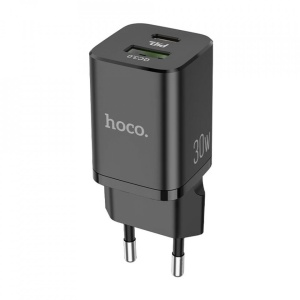 Incarcator telefon Hoco N13 Bright USB-A, USB Type-C, QC 3.0, 30W, 2.4A cu cablu Type-C - Img 4