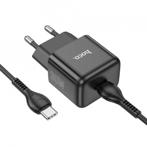 Incarcator telefon type C , incarcare rapida PD 30W cu cablu Type-C to Type-C inclus Hoco - negru - Img 6