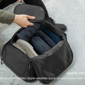 Rucsac laptop 17 inch , de calatorii ,40l , Negru - Tomtoc - Img 4