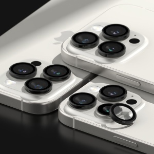 Sticla securizata pentru camera telefonului iPhone 16 Pro / iPhone 16 Pro Max Ringke - Camera Lens Frame Glass Black - Img 7