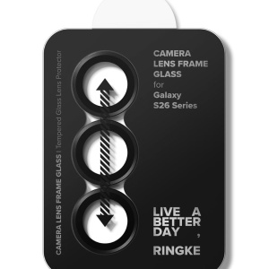 Sticla securizata pentru camera telefonului Samsung Galaxy S26 / S26 Plus Ringke - Camera Lens Frame Glass Black X 2 buc - Img 5