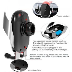 Suport auto cu incarcare wireless Yesido C78- 15 W - Img 6