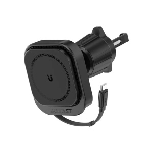 Suport telefon pentru grila de ventilatie auto cu incarcare wireless Magcharge 15 W si cablu retractabil 85cm - Img 7